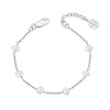 D for Diamond Sterling Silver Pearl Bracelet B5449W