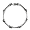 London Vintage Sterling Silver Marcasite 'Kiss' Bracelet