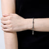 London Vintage Sterling Silver Marcasite 'Kiss' Bracelet