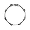 London Vintage Sterling Silver Marcasite 'Kiss' Bracelet