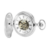 Woodford Sterling Silver Coronation Full Hunter Skeleton Dial Mechanical Pocket Watch C-109