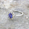 9ct White Gold 1.29cts Tanzanite and 0.80cts Diamond Cluster Ring | H&H