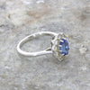 9ct White Gold 1.29cts Tanzanite and 0.80cts Diamond Cluster Ring | H&H