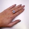 9ct White Gold 1.29cts Tanzanite and 0.80cts Diamond Cluster Ring | H&H
