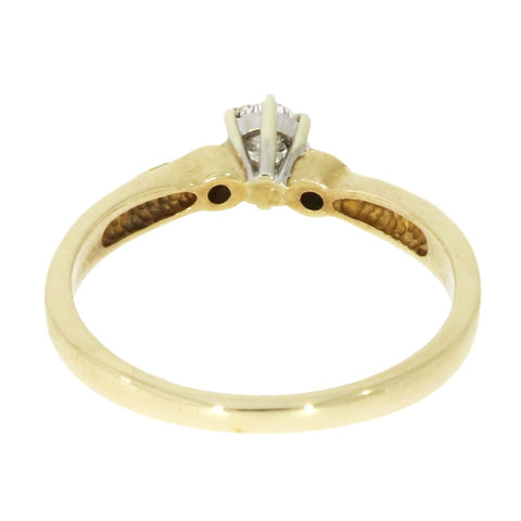 Pre Owned 9ct Yellow Gold 0.22ct Diamond Solitaire Ring | H&H Jewellers