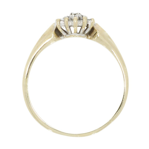 Pre Owned 9ct Yellow Gold 0.15cts Diamond Cluster Ring | H&H Jewellers