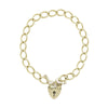 Pre Owned 9ct Yellow Gold Charm Bracelet With Padlock Fasten | H&H