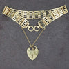Pre Owned 9ct Yellow Gold Gate Bracelet With Padlock Fasten