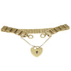 Pre Owned 9ct Yellow Gold Gate Bracelet With Padlock Fasten