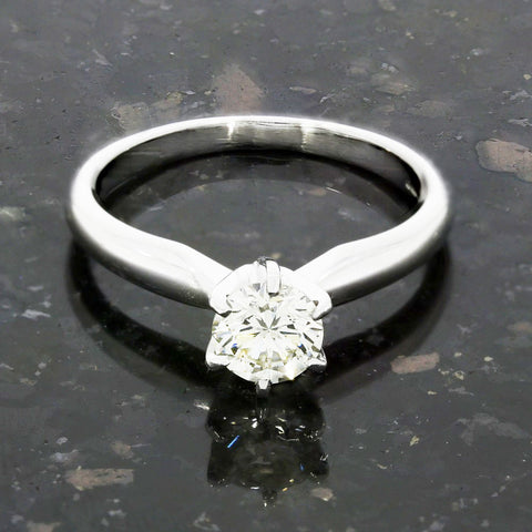 Pre Owned Ladies 18ct White Gold 0.52cts Diamond Solitaire Ring