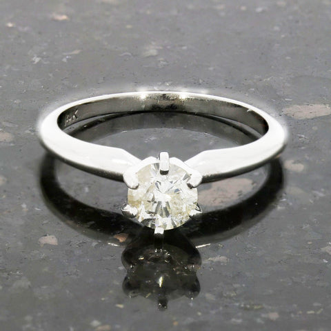 Pre Owned Ladies 14ct White Gold 0.50cts Diamond Solitaire Ring
