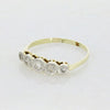 Pre Owned 9ct Yellow Gold Diamond Half Eternity Vintage Ring