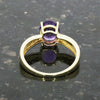 Pre Owned 9ct Yellow Gold Amethyst and Diamond Ring