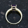 Pre Owned 9ct Yellow Gold Amethyst and Diamond Ring