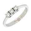 Pre Owned 18ct White Gold 0.25cts Diamond Trilogy Ring | H&H