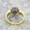 Pre Owned 18ct Yellow Gold Sapphire And 0.25cts Diamond Cluster Ring