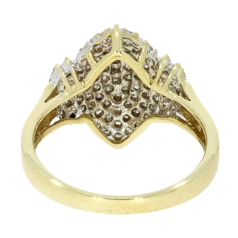 Pre Owned 9ct Yellow Gold 0.50cts Diamond Cluster Ring | H&H Jewellers