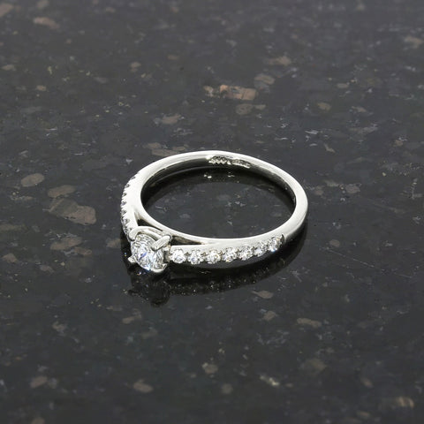 Pre Owned Platinum 0.20ct Solitaire Diamond Ring | H&H Jewellers