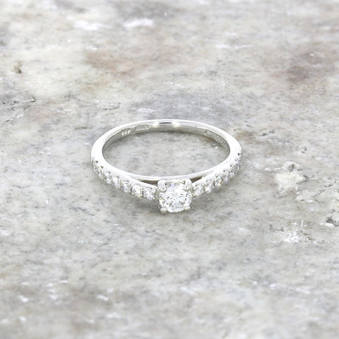 Pre Owned Platinum 0.20ct Solitaire Diamond Ring | H&H Jewellers