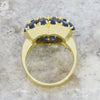Pre Owned 18ct Yellow Gold Sapphire and Diamond Heart Cluster Ring