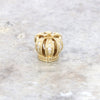 Pre Owned Rare Pandora 14ct Gold Diamond Set Crown Charm 750453D CH1234