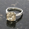 Pre Owned Ladies 9ct White Gold Smokey Quartz and Diamond Ring