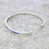 14ct White Gold Multi Colour Sapphire and Diamond Bangle Bracelet | H&H