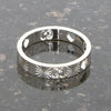 Pre Owned 18ct White Gold Gucci Icon Heart Band Ring