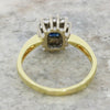 Pre Owned 18ct Yellow Gold Sapphire and Diamond Cluster Ring