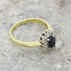 Pre Owned 18ct Yellow Gold Sapphire and Diamond Cluster Ring