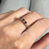 Pre Owned 9ct Yellow Gold Ruby and Diamond Half Eternity Ring | H&H