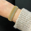 Pre Owned Quadri 18ct Three Colour Gold Mesh Design Bracelet | H&H