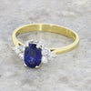 Pre Owned 18ct Yellow Gold Sapphire and Diamond Ring