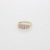 Pre Owned 9ct Yellow Gold Vintage Design Amethyst and Diamond Ring
