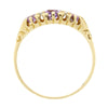 Pre Owned 9ct Yellow Gold Vintage Design Amethyst and Diamond Ring