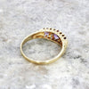 Pre Owned 9ct Yellow Gold Vintage Design Amethyst and Diamond Ring