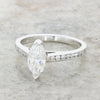 Pre Owned 18ct White Gold 0.86cts Marquise Diamond Ring