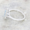 Pre Owned 9ct White Gold 0.90ct Aquamarine and 0.50cts Diamond Cluster Ring