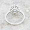 Pre Owned 9ct White Gold 0.90ct Aquamarine and 0.50cts Diamond Cluster Ring