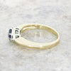 Pre Owned 9ct Yellow Gold Sapphire and Diamond Ladies Ring