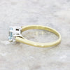 Pre Owned 18ct Yellow Gold Aquamarine and Diamond Trilogy Ring