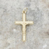 Pre Owned 9ct Yellow Gold Small Crucifix Cross Pendant