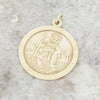 Pre Owned 9ct Yellow Gold Large St Christophers Pendant