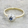 Pre Owned 9ct Yellow Gold Sapphire and Diamond Cluster Ring