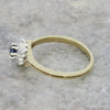 Pre Owned 9ct Yellow Gold Sapphire and Diamond Cluster Ring