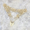 Pre Owned 9ct Yellow Gold Gate Bracelet With Padlock Fasten