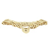 Pre Owned 9ct Yellow Gold Gate Bracelet With Padlock Fasten