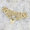 Pre Owned 9ct Yellow Gold Gate Bracelet With Padlock Fasten