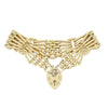 Pre Owned 9ct Yellow Gold Gate Bracelet With Padlock Fasten