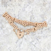 Pre Owned 9ct Rose Gold Gate Bracelet With Padlock Fasten